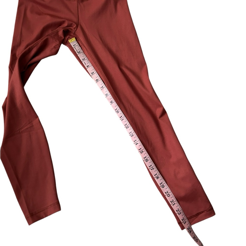Yogalicious High-Waisted Ankle Length Earthen Red Leggings S - Picture 5 of 7